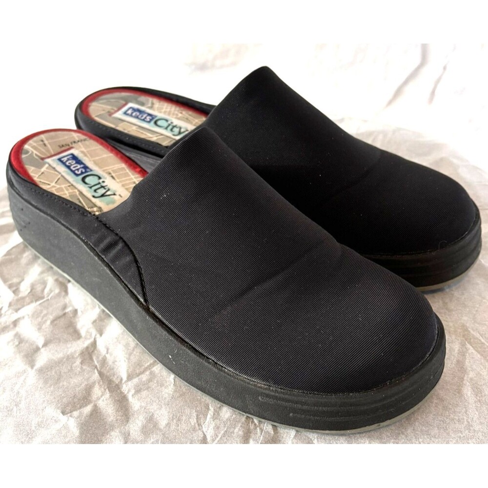 Keds City Black Slip On Platform Clogs Women’s US 7